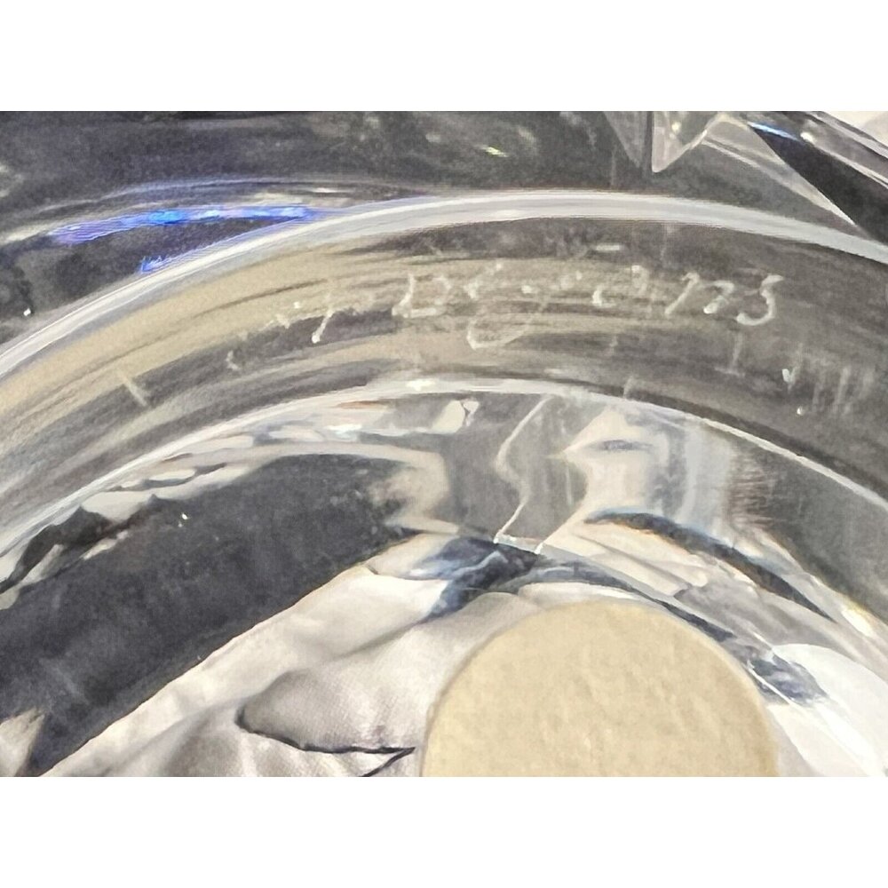 Orrefors Thousand Windows Crystal Bowl 0395-131 Signed Simon Gate 8-1/4 inch Dia - Picture 9 of 12